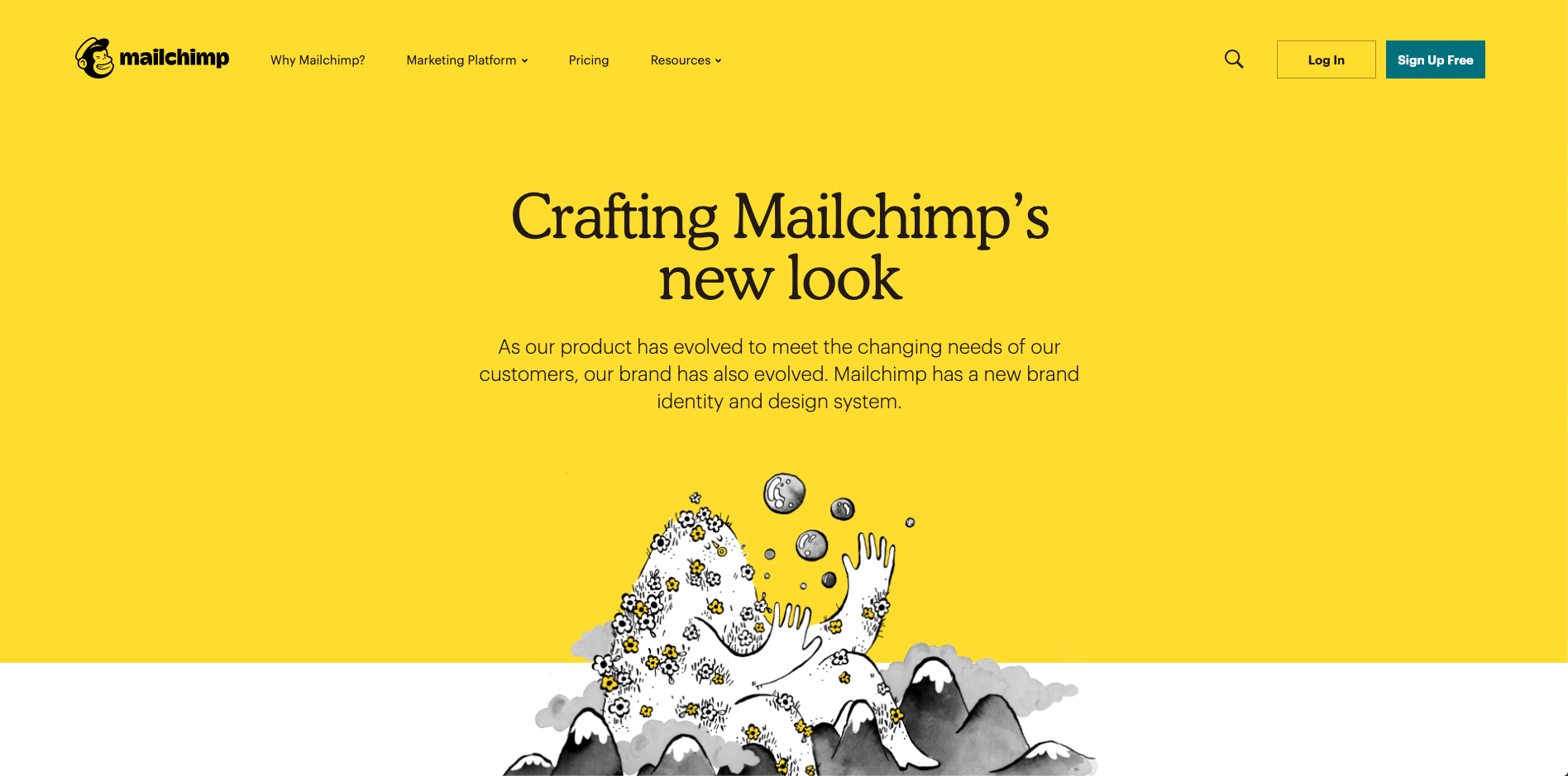 Mailchimps-landing-page-for-branding-displaying-use-of-Cooper-Light